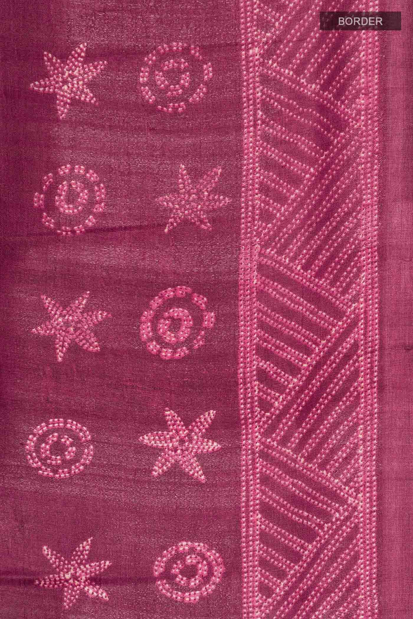 Brown Tussar Silk Saree