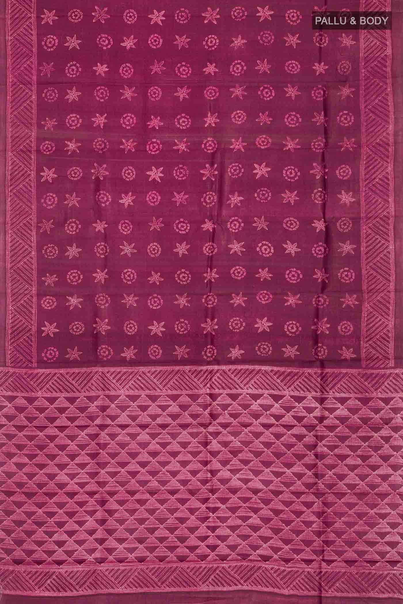 Brown Tussar Silk Saree