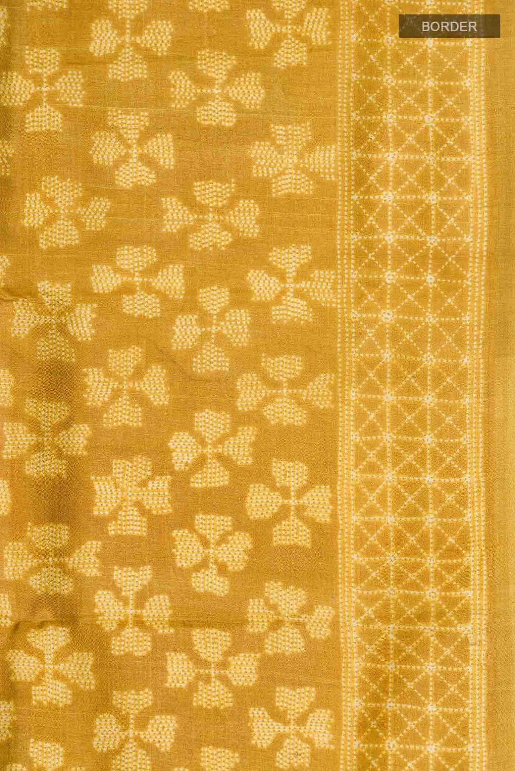 Mustard Bhagalpuri Tussar Silk Saree
