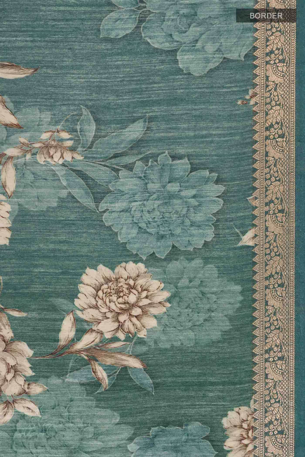 Blue Bhagalpuri Tussar Silk Saree