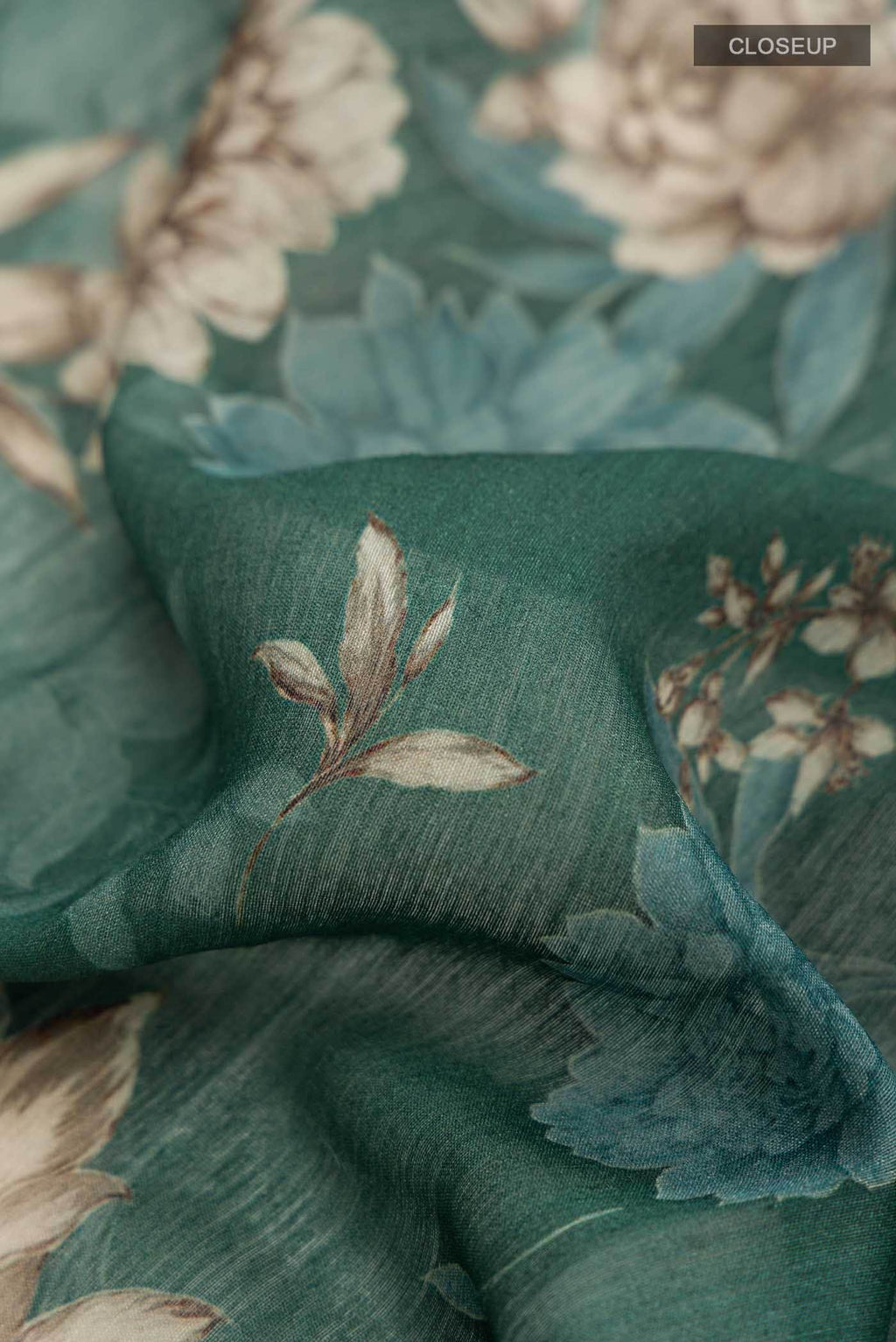 Blue Bhagalpuri Tussar Silk Saree