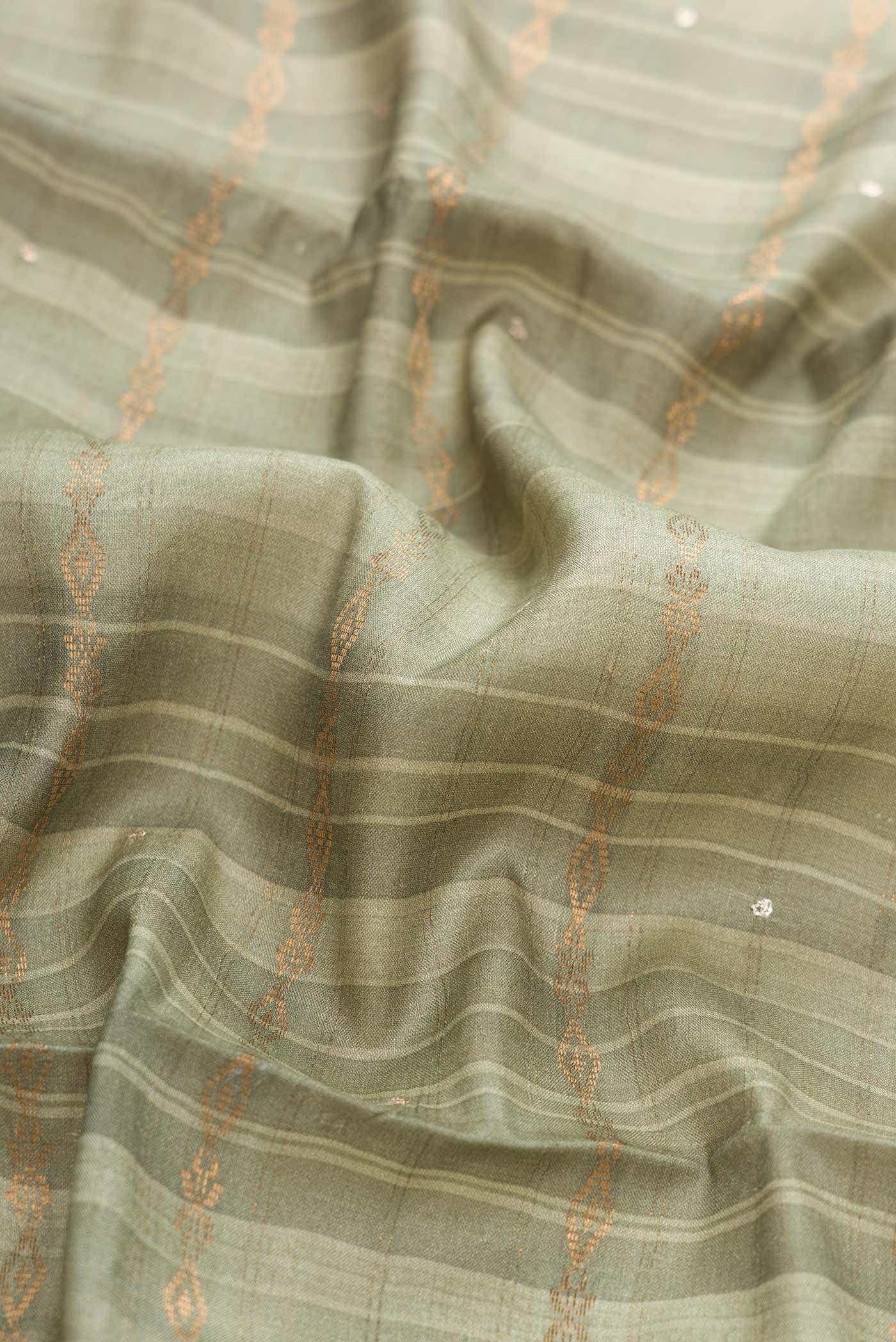 Light Green Dual Tone Tussar Silk Saree