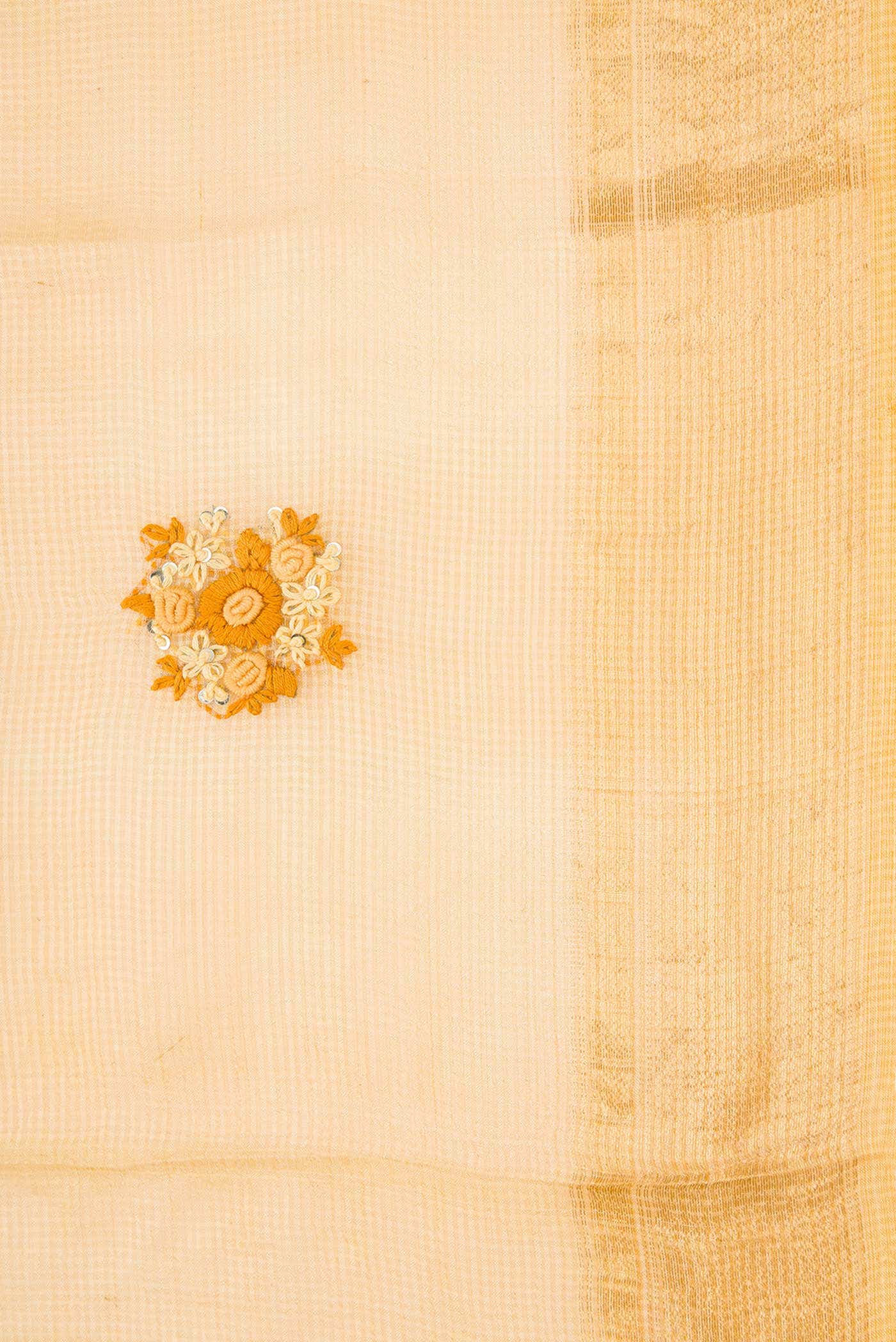Gold Dual Tone Tussar Silk Saree