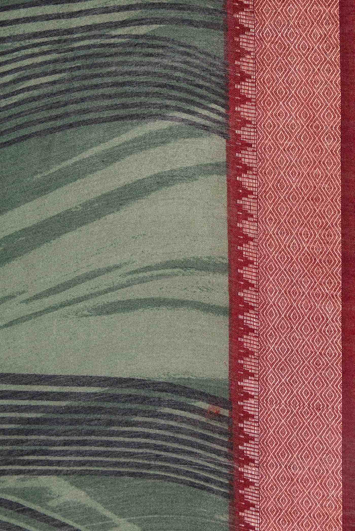 Green Dual Tone Tussar Silk Saree
