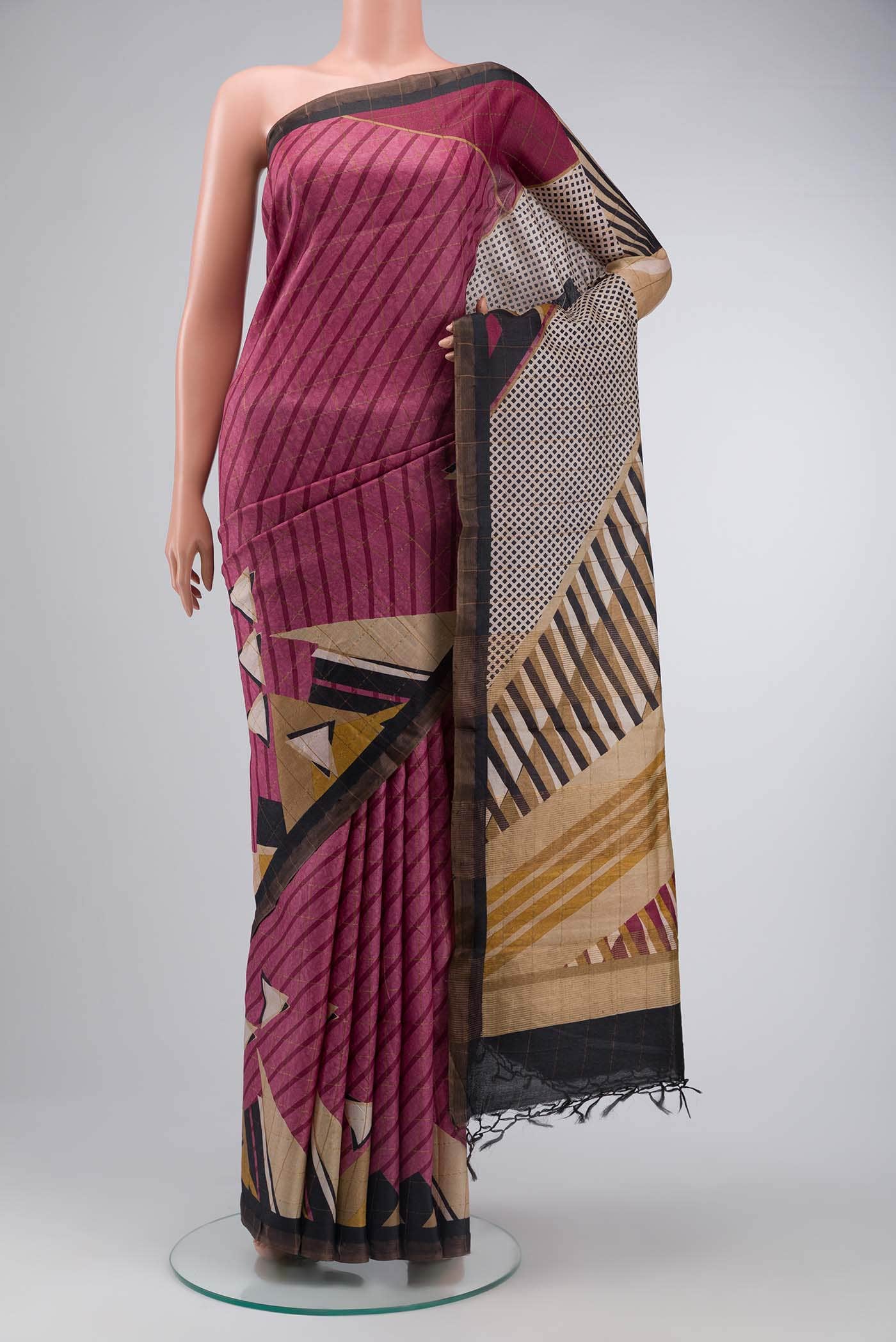 Multi Bhagalpuri Tussar Silk Saree