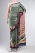 Sage Green Bhagalpuri Tussar Silk Saree