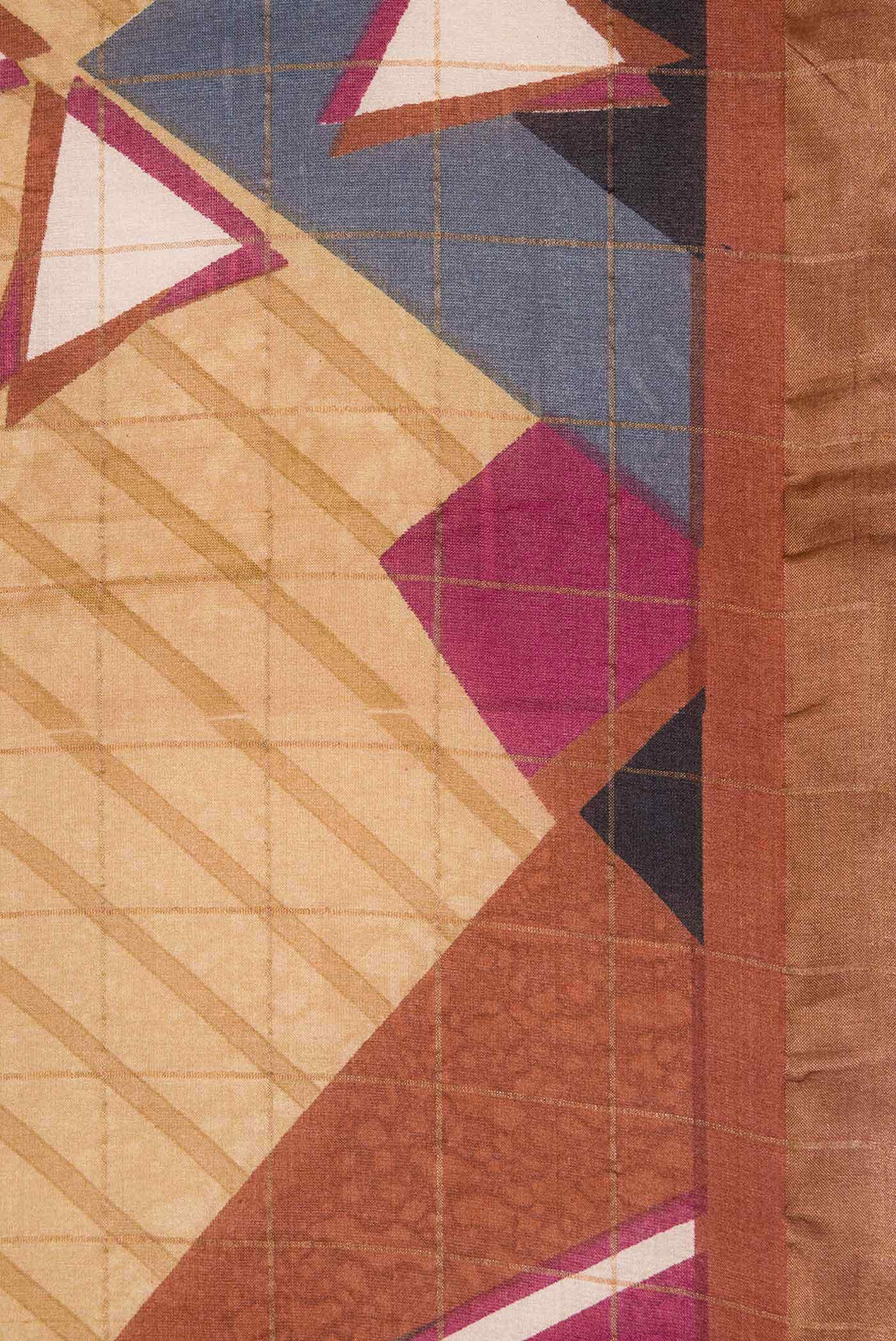 Sandal Dual Tone Tussar Silk Saree