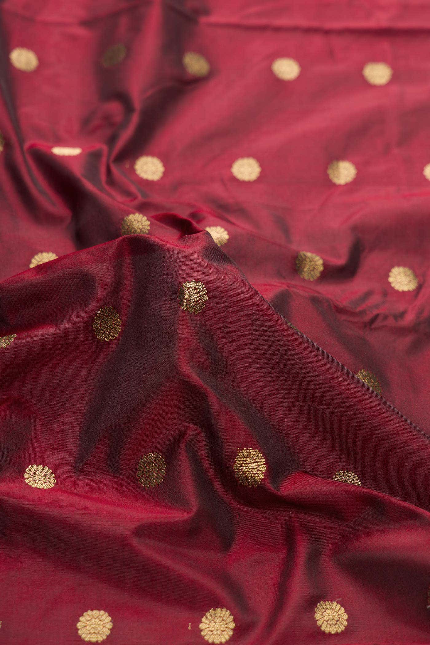 Maroon Dual Tone Paithani Silk Saree