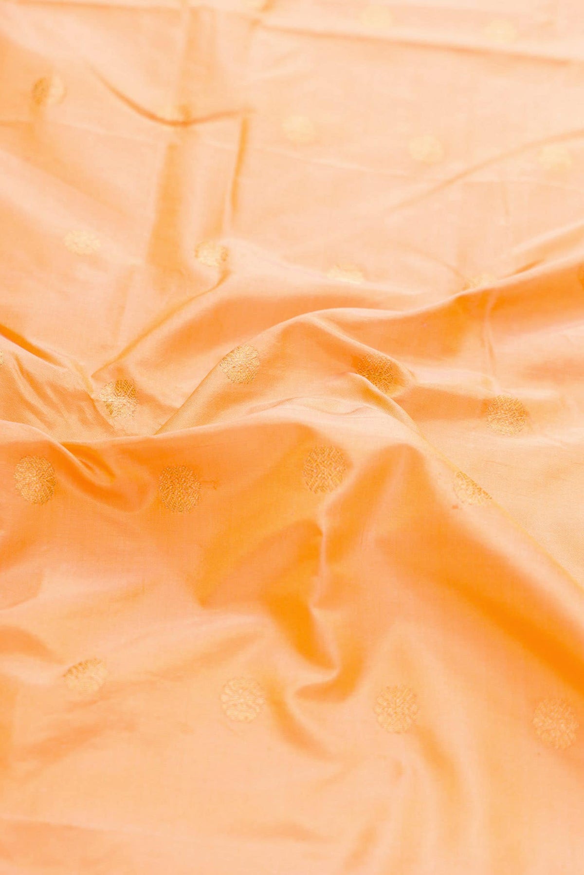 Golden Peach Dual Tone Blended Paithani Silk Saree