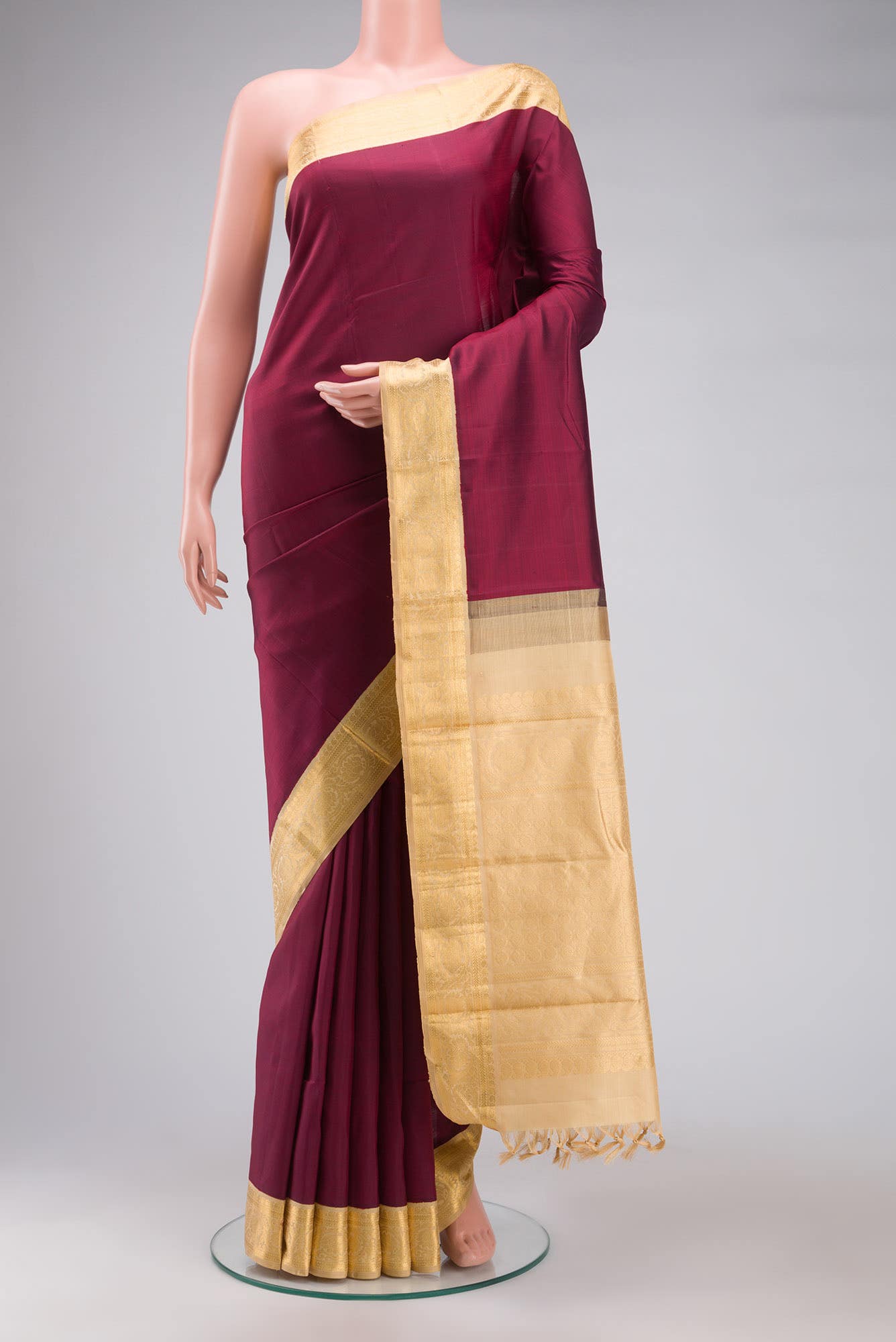 Magenta Kanchipuram Silk Saree