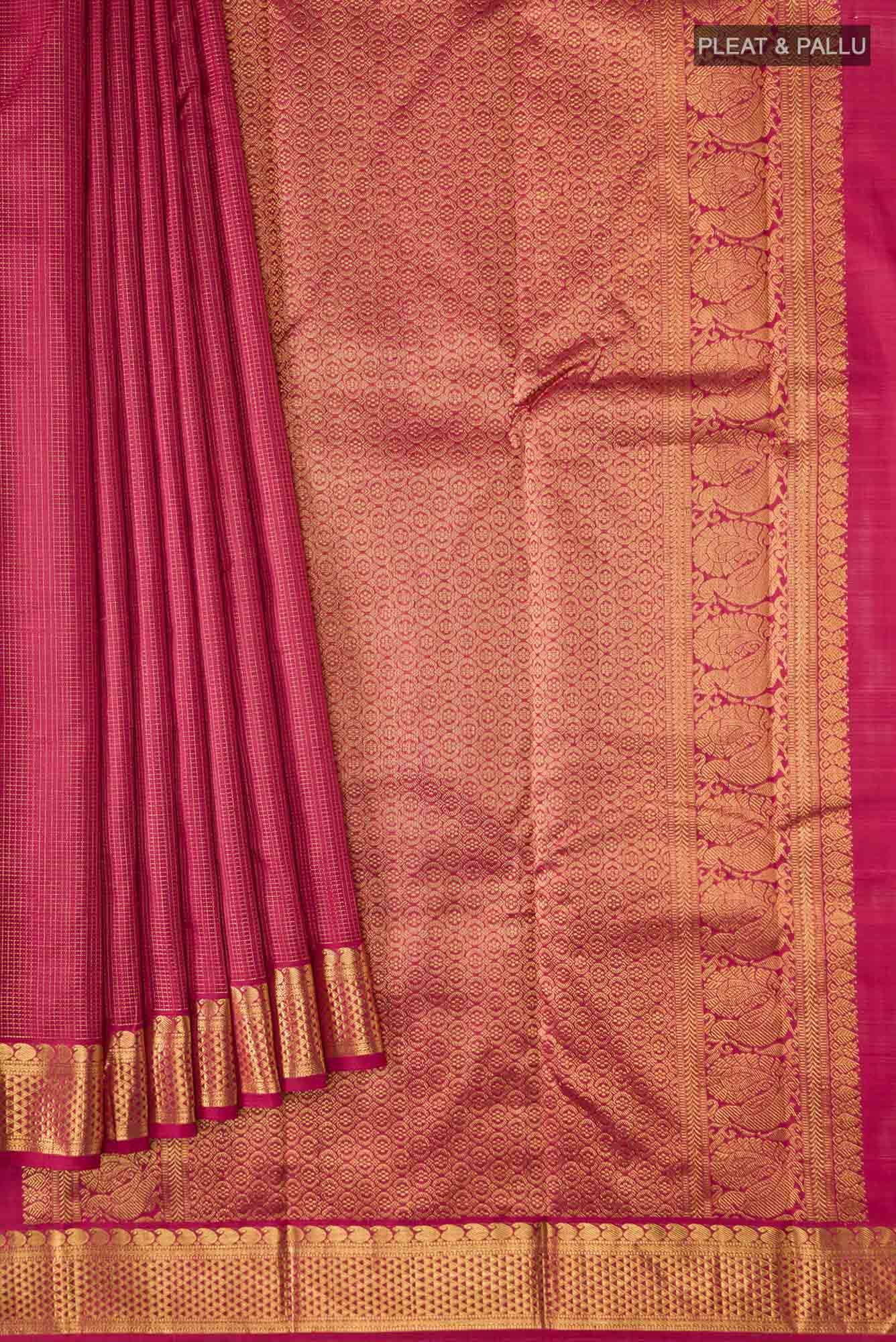 Maroon Kanchipuram Silk Saree