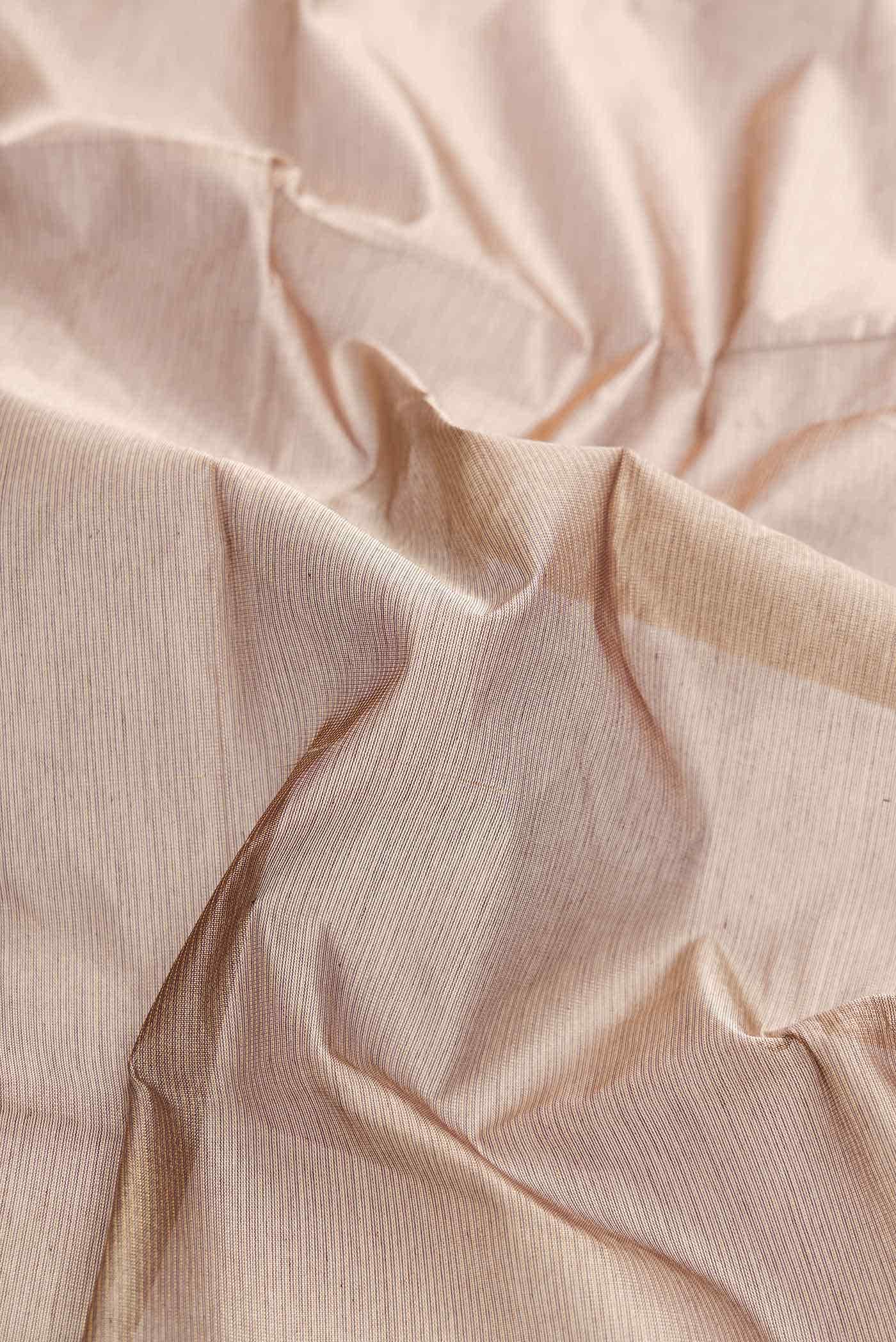 Dark Beige Dual Tone Silk Cotton Saree