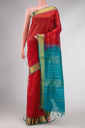 Maroon Dual Tone Silk Cotton Saree