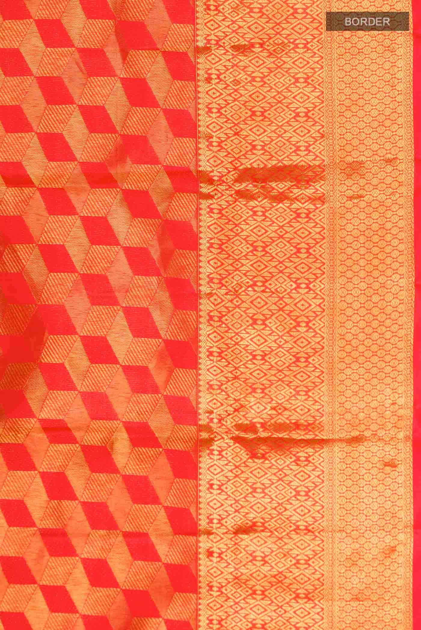Orange Kanchipuram Silk Saree
