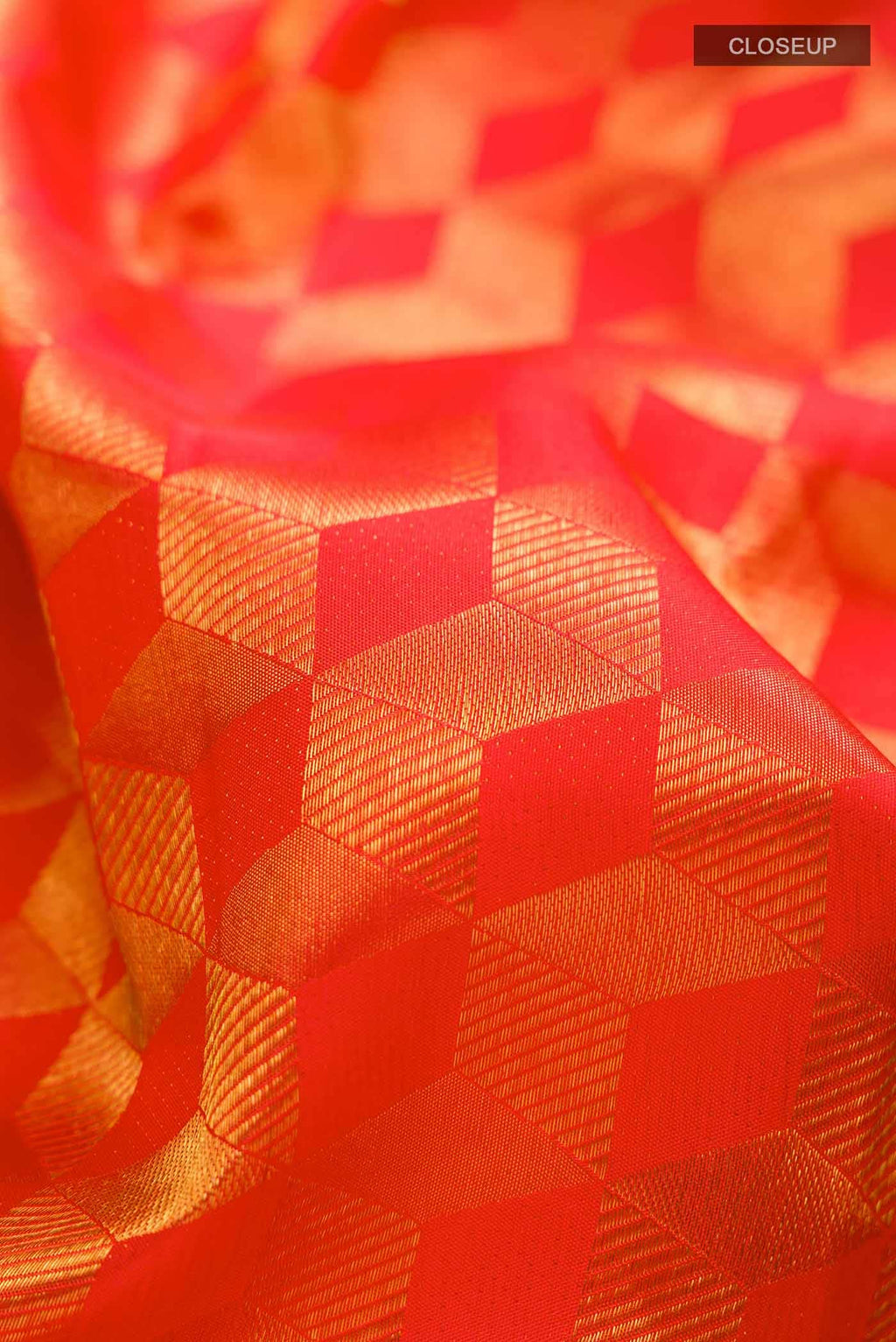 Orange Kanchipuram Silk Saree