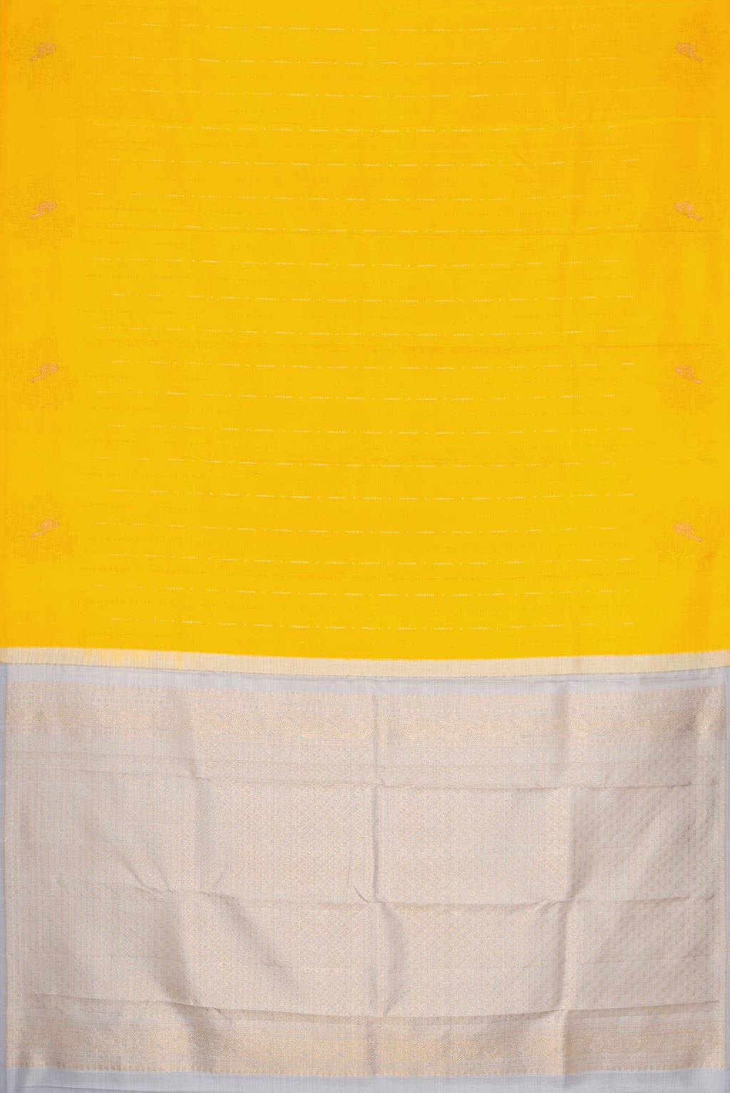 Yellow Dual Tone Kanchipuram Silk Saree