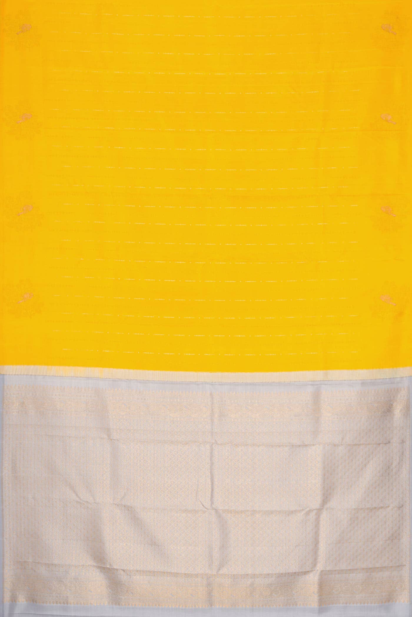 Yellow Dual Tone Kanchipuram Silk Saree