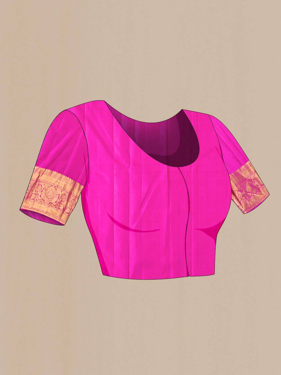 Pink Kanchipuram Silk Saree