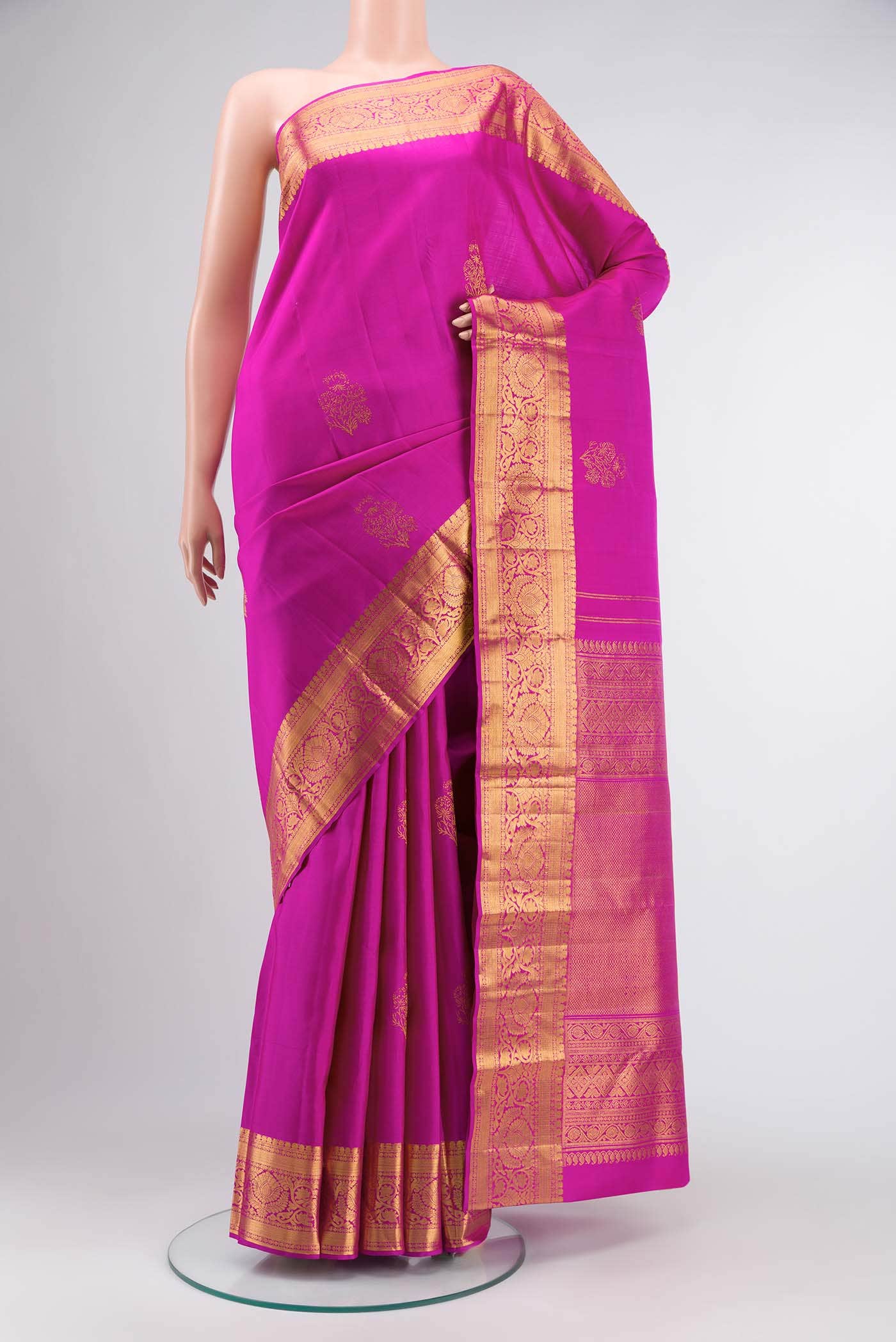 Pink Kanchipuram Silk Saree