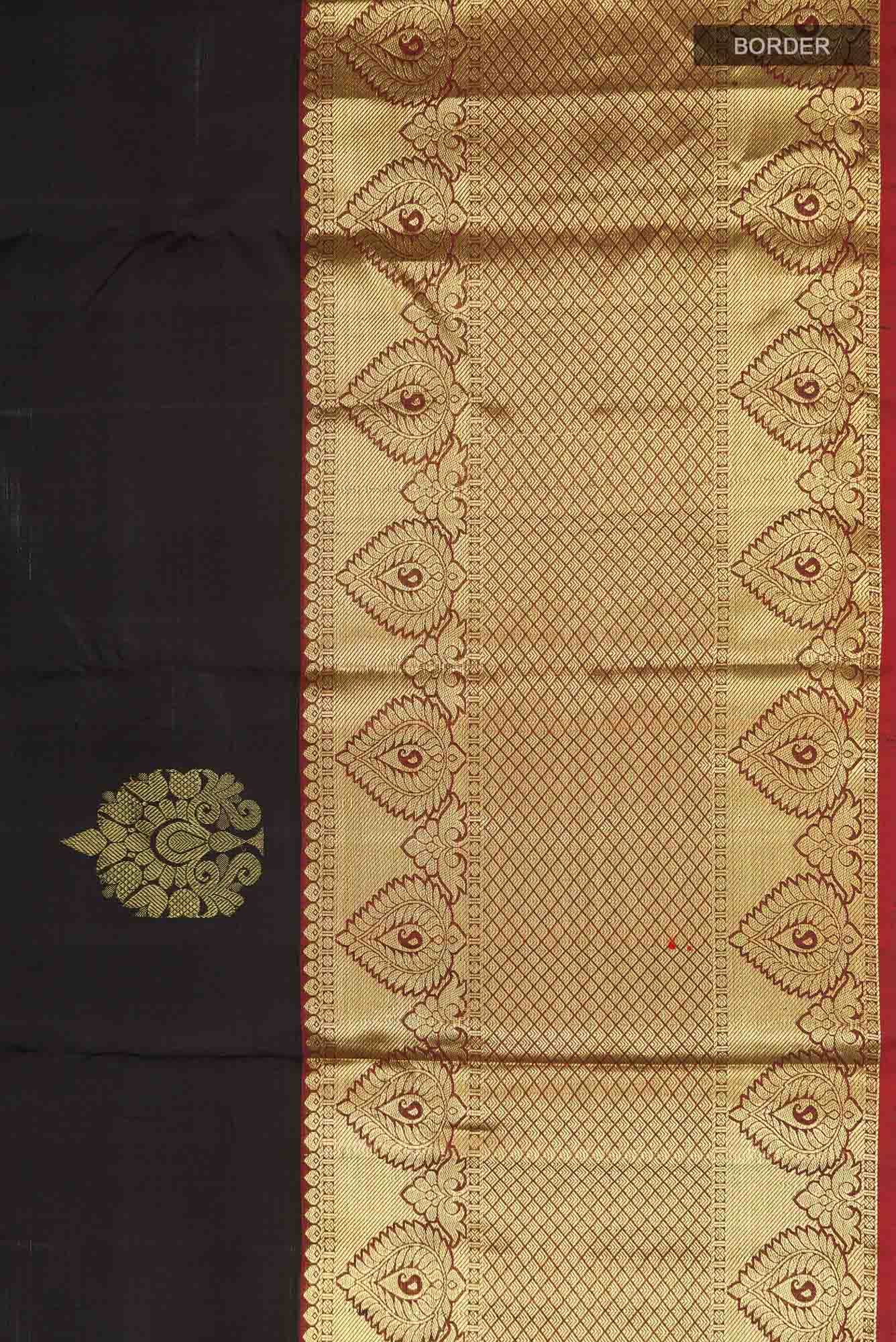 Black Kanchipuram Silk Saree