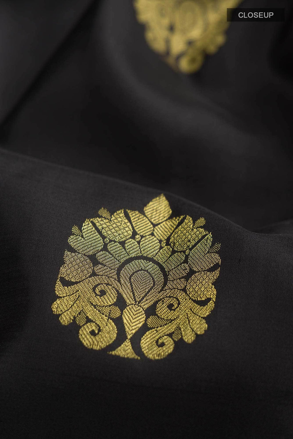 Black Kanchipuram Silk Saree