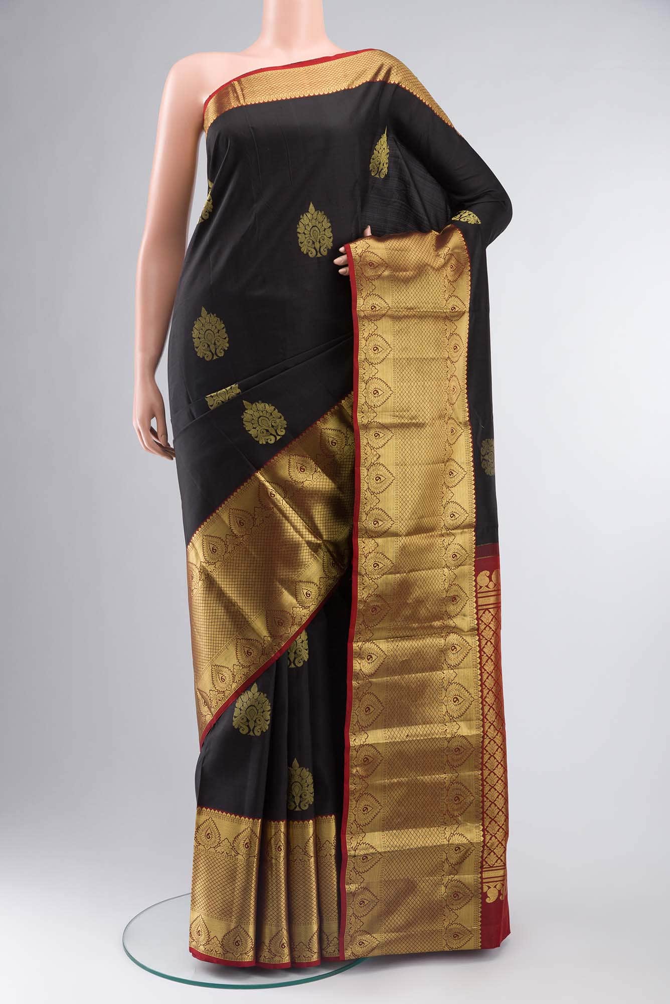 Black Kanchipuram Silk Saree