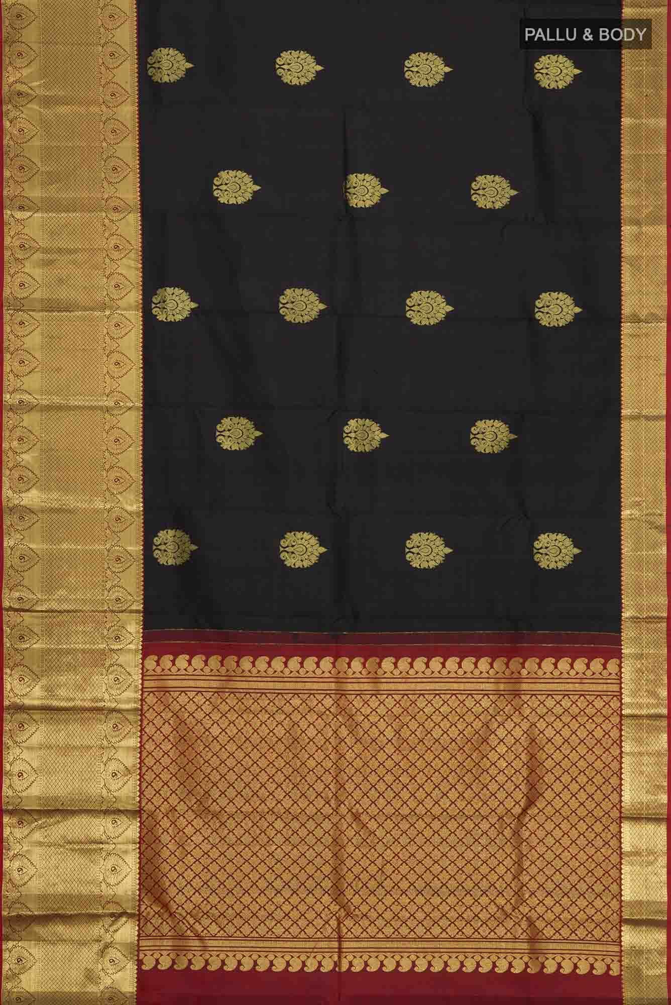 Black Kanchipuram Silk Saree