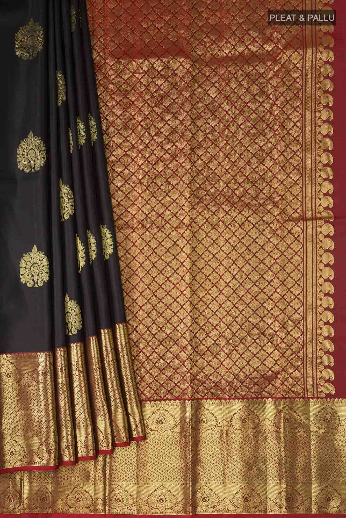 Black Kanchipuram Silk Saree