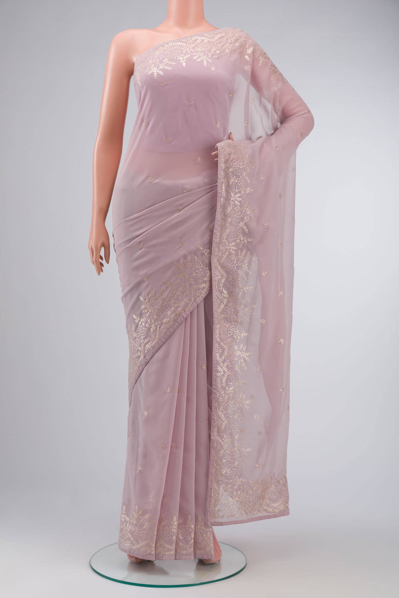 Mauve Chiffon Saree