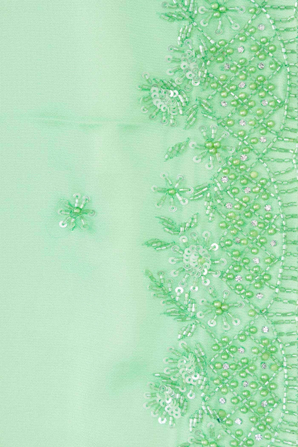 Parrot Green Dual Tone Chanderi Tissue Silk Saree