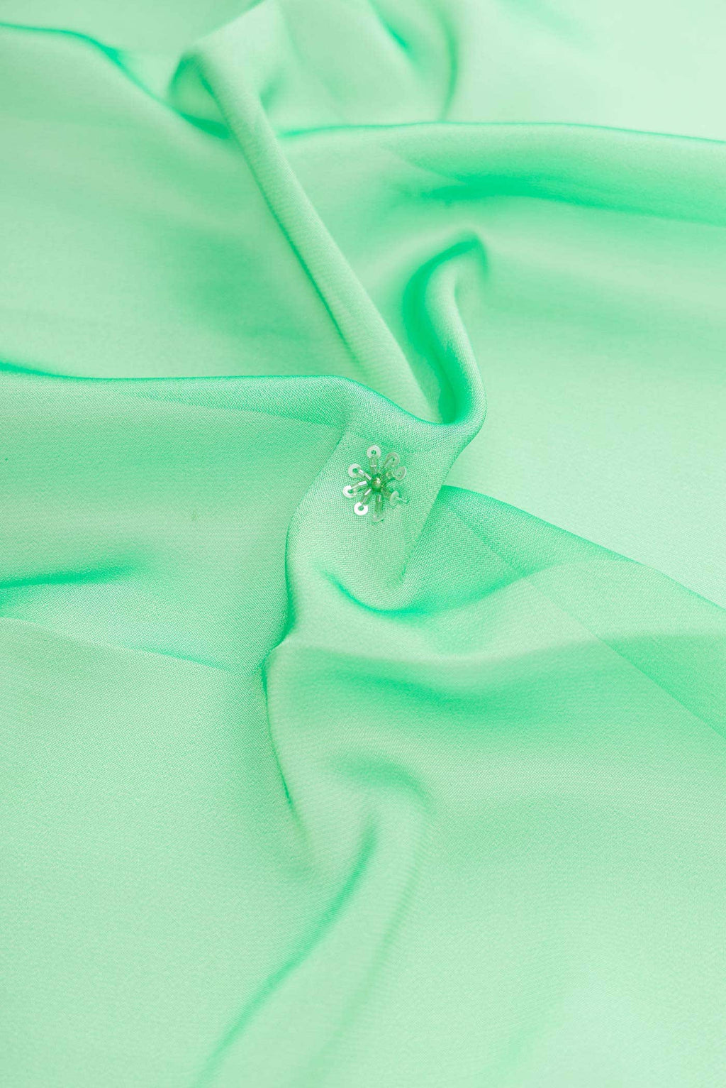 Parrot Green Dual Tone Chanderi Tissue Silk Saree