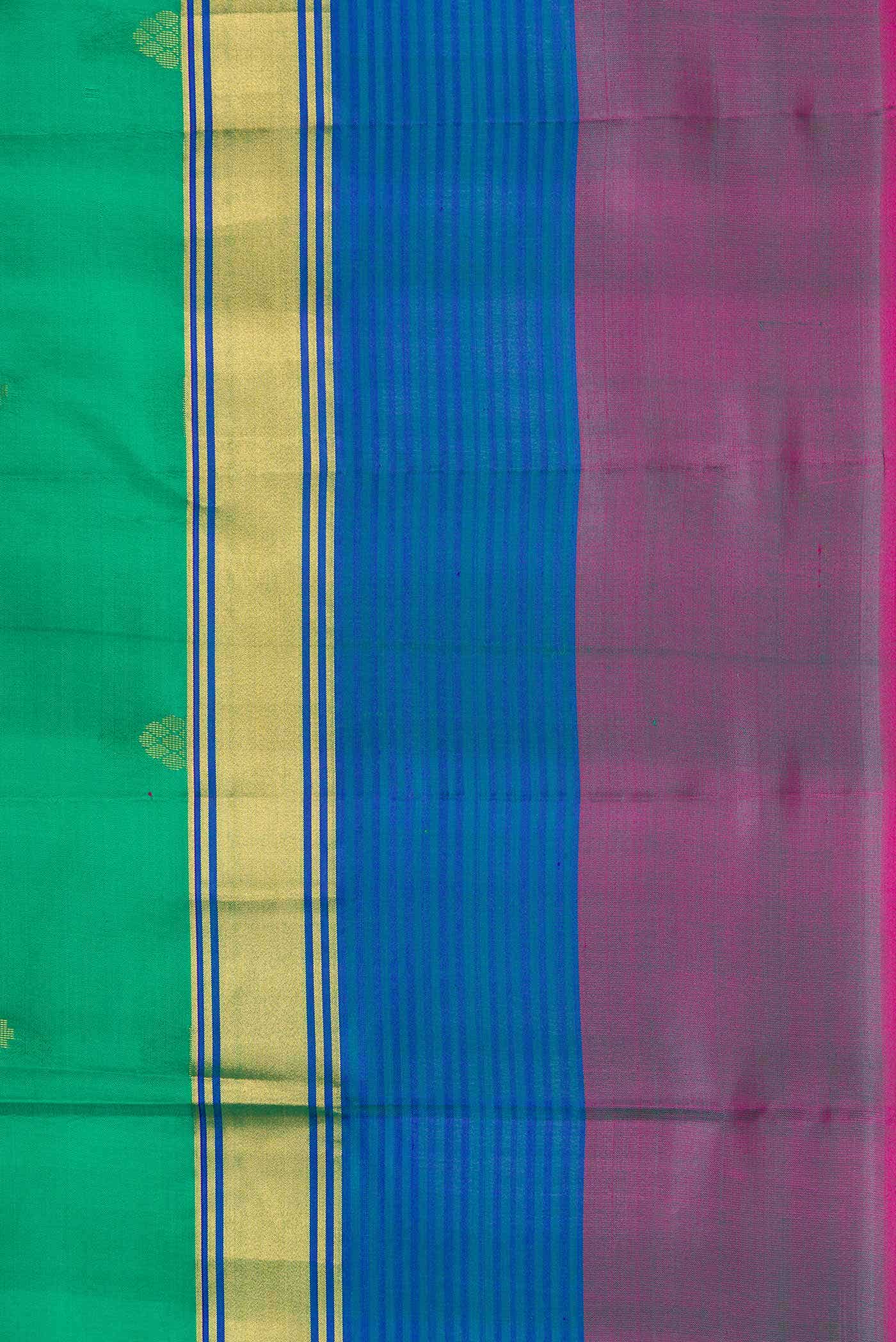 Green Dual Tone Soft Silk Saree