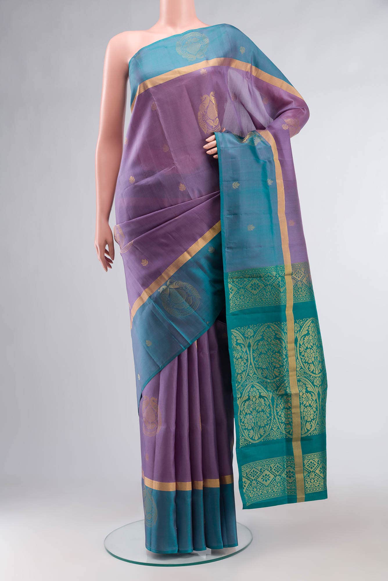 Lavender Soft Silk Saree