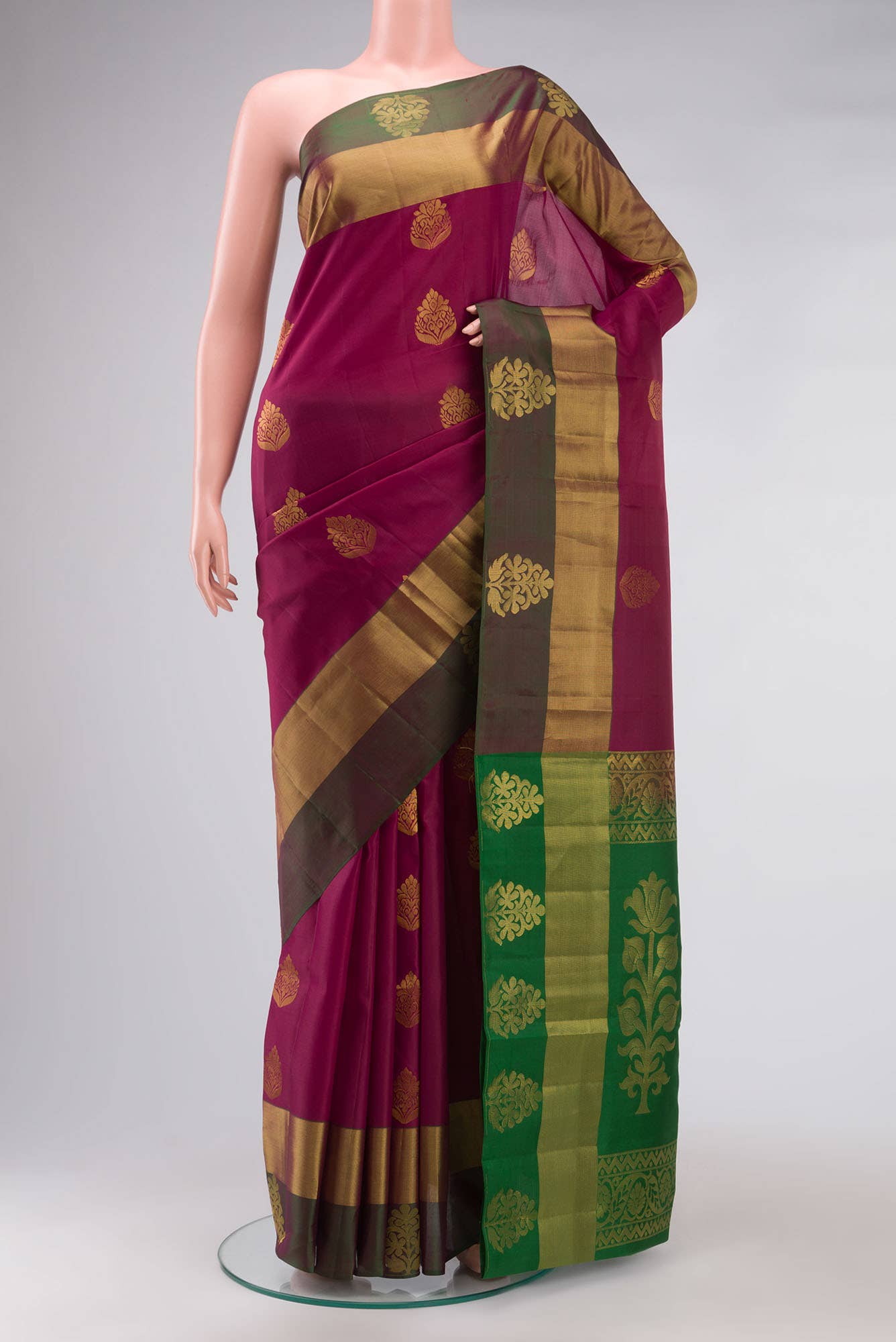 Maroon Soft Silk Saree