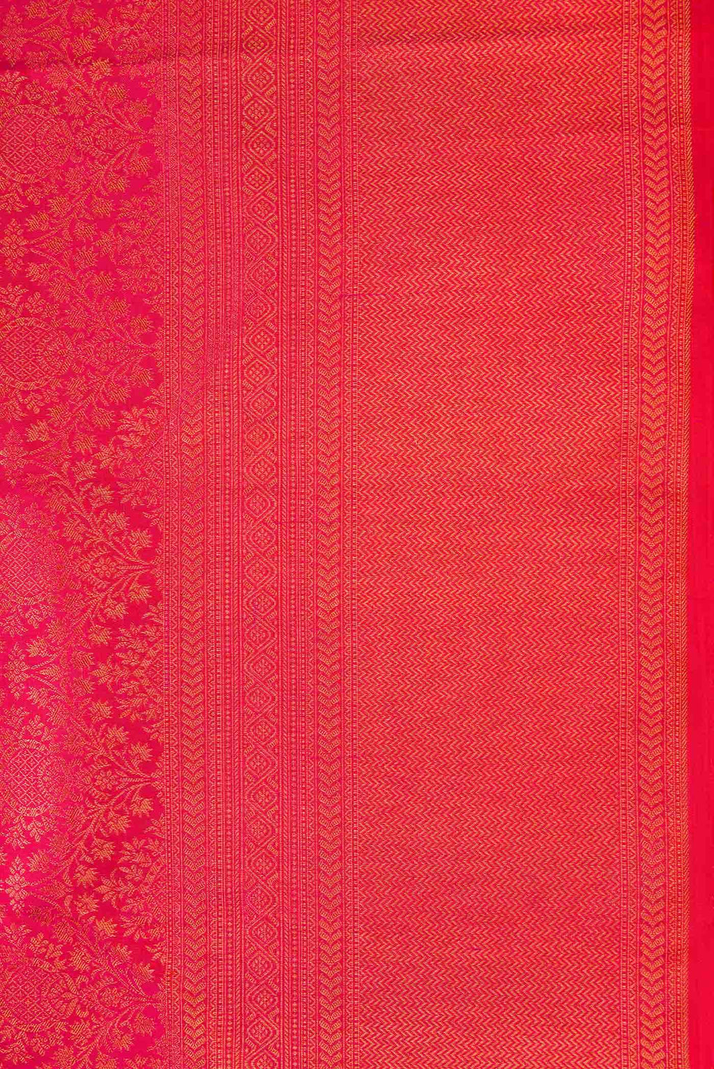 Dark Pink Dual Tone Kanchipuram Silk Saree