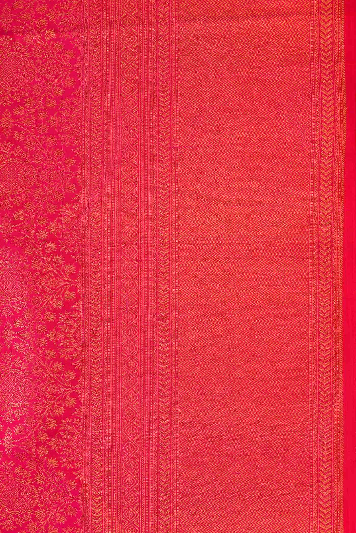 Dark Pink Dual Tone Kanchipuram Silk Saree