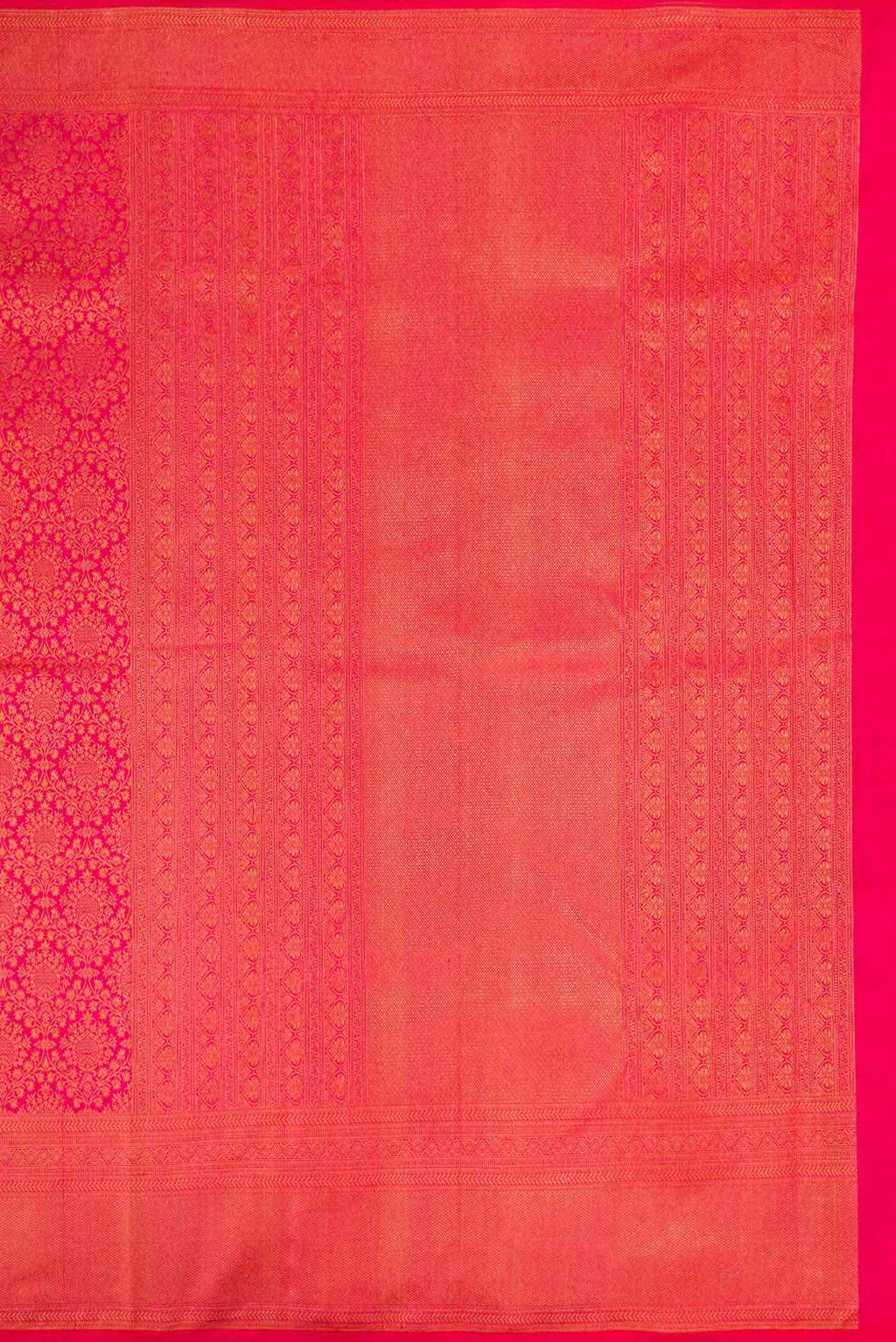 Dark Pink Dual Tone Kanchipuram Silk Saree