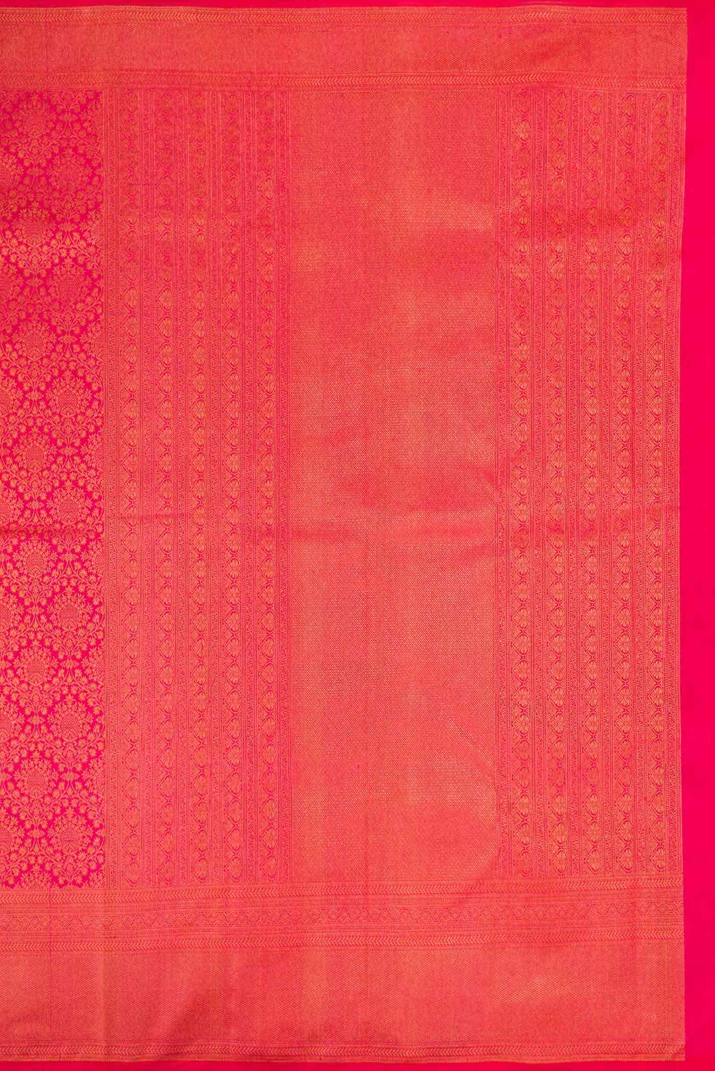 Dark Pink Dual Tone Kanchipuram Silk Saree