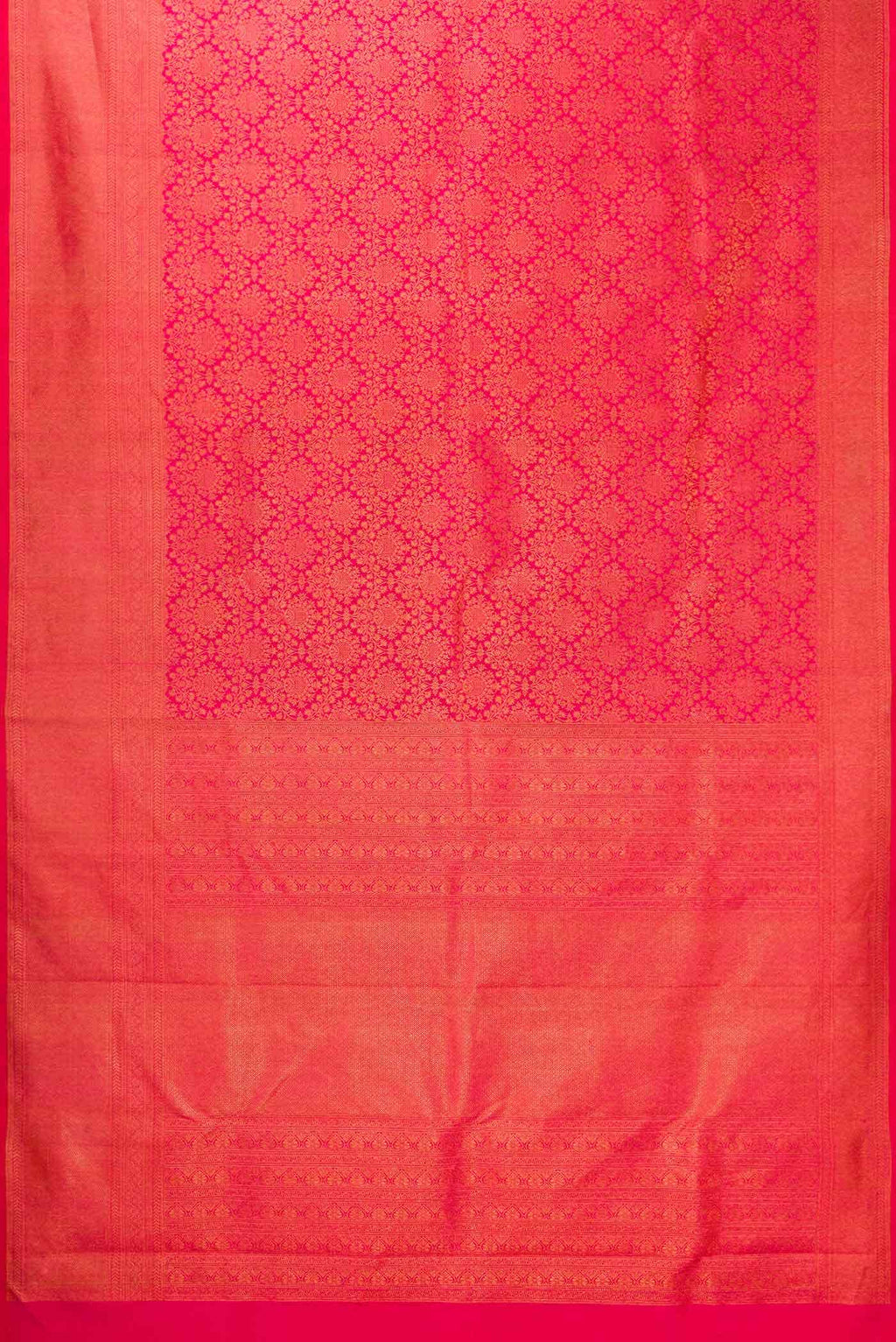 Dark Pink Dual Tone Kanchipuram Silk Saree