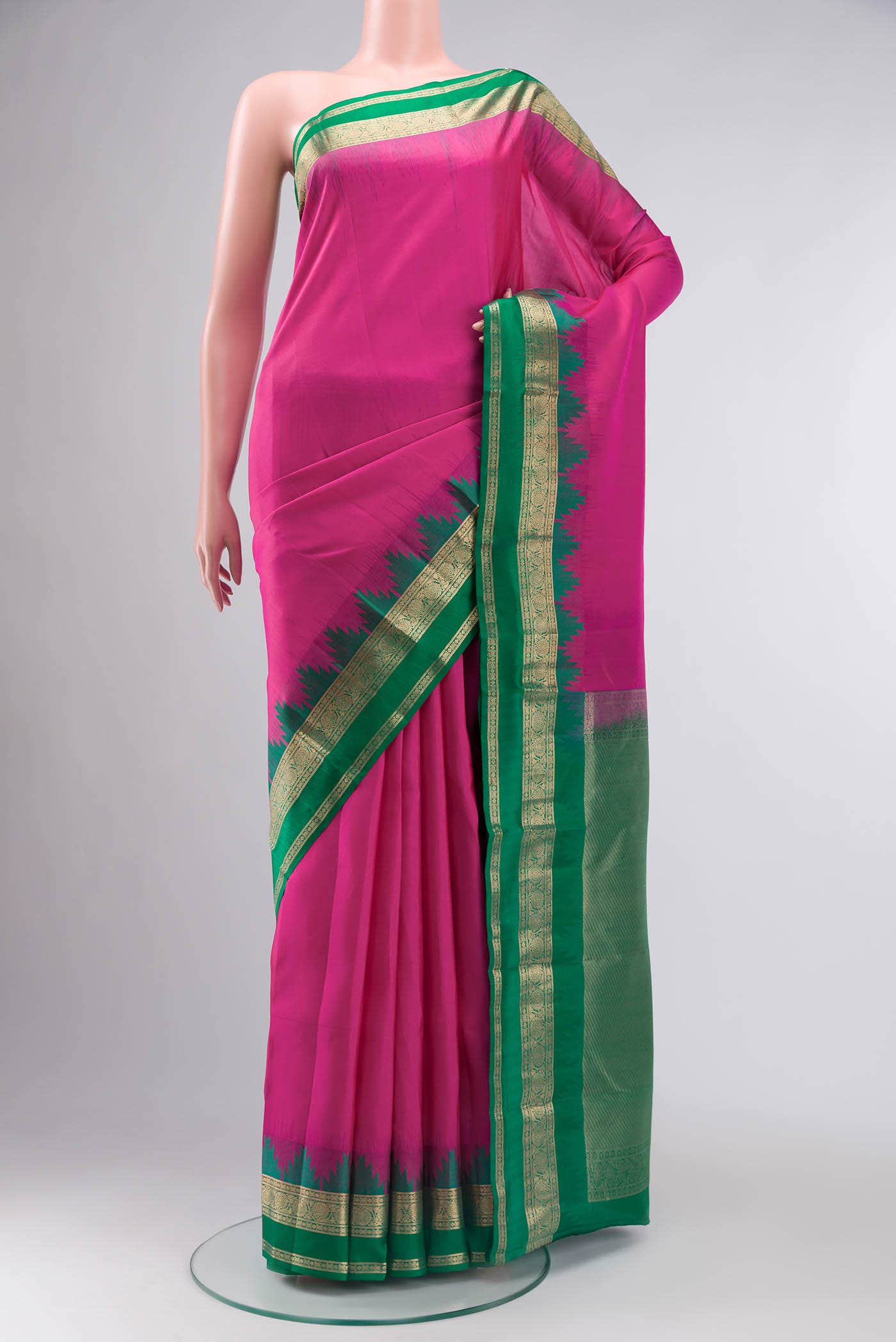 Pink Kanchipuram Silk Saree