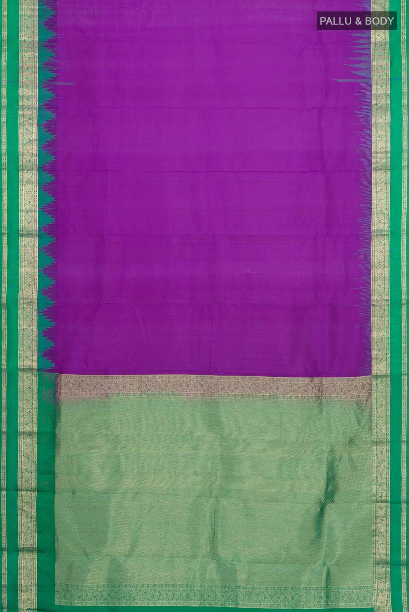 Purple Kanchipuram Silk Saree
