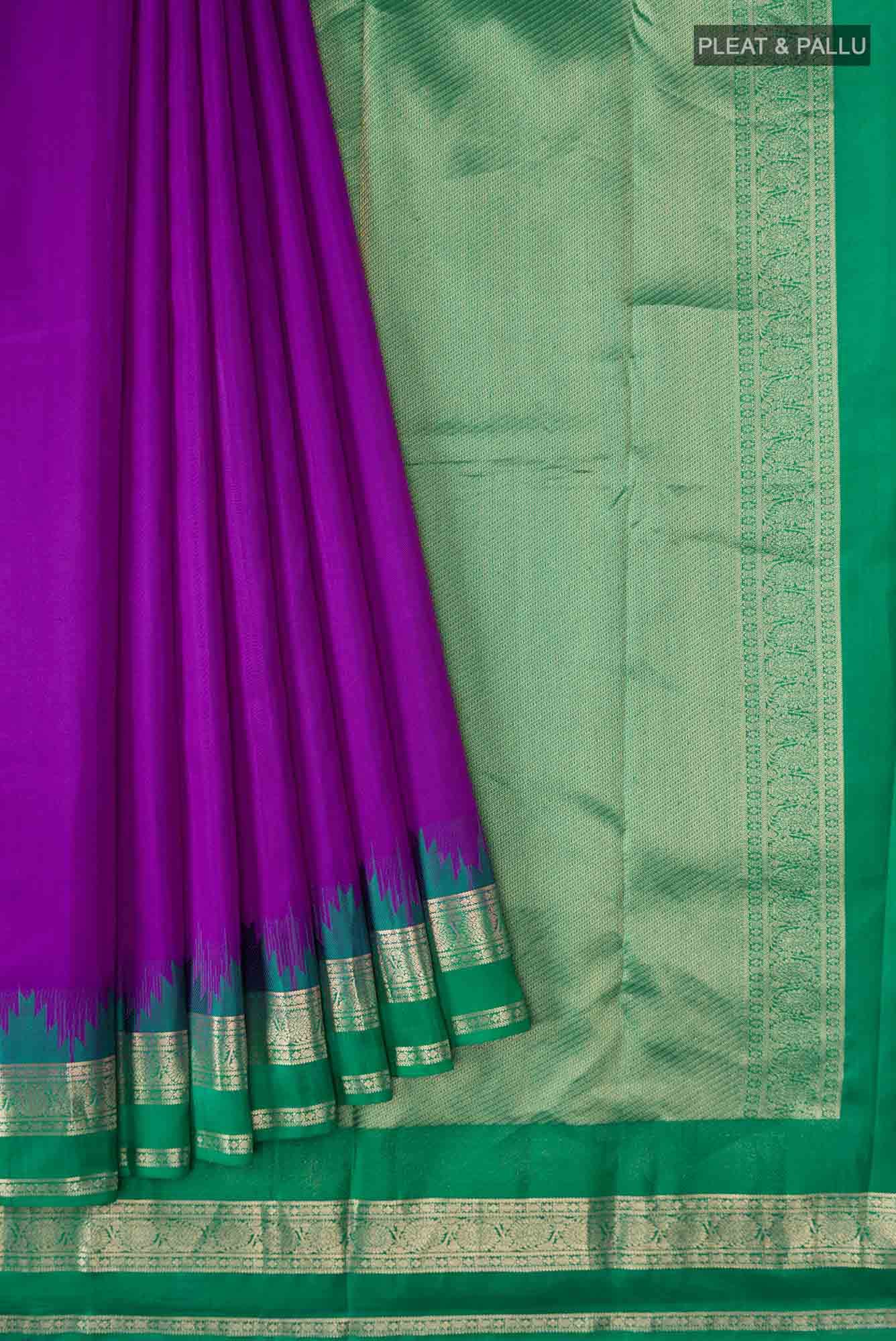 Purple Kanchipuram Silk Saree