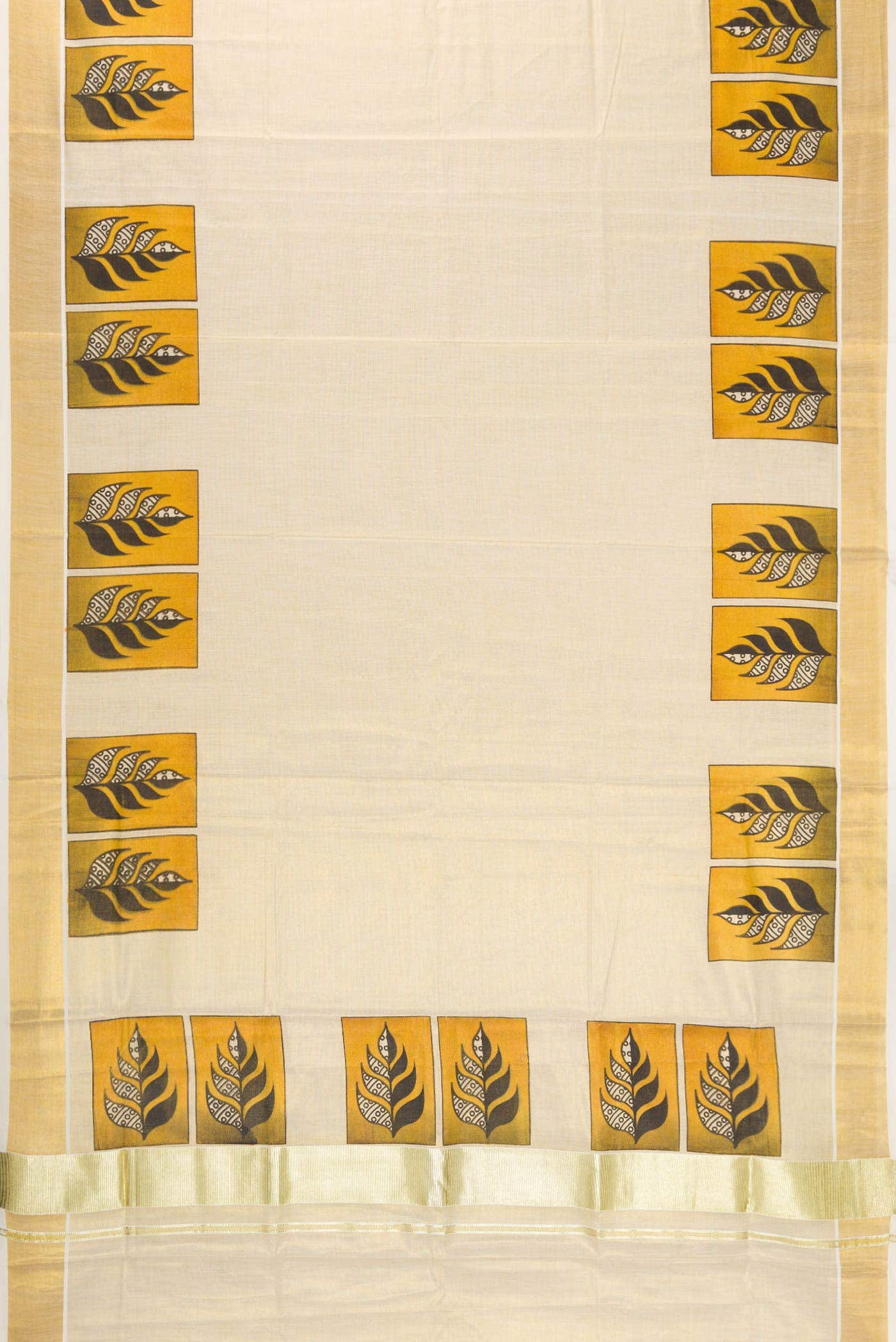 Gold Kerala Cotton Saree
