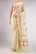 Gold Dual Tone Kerala Cotton Saree