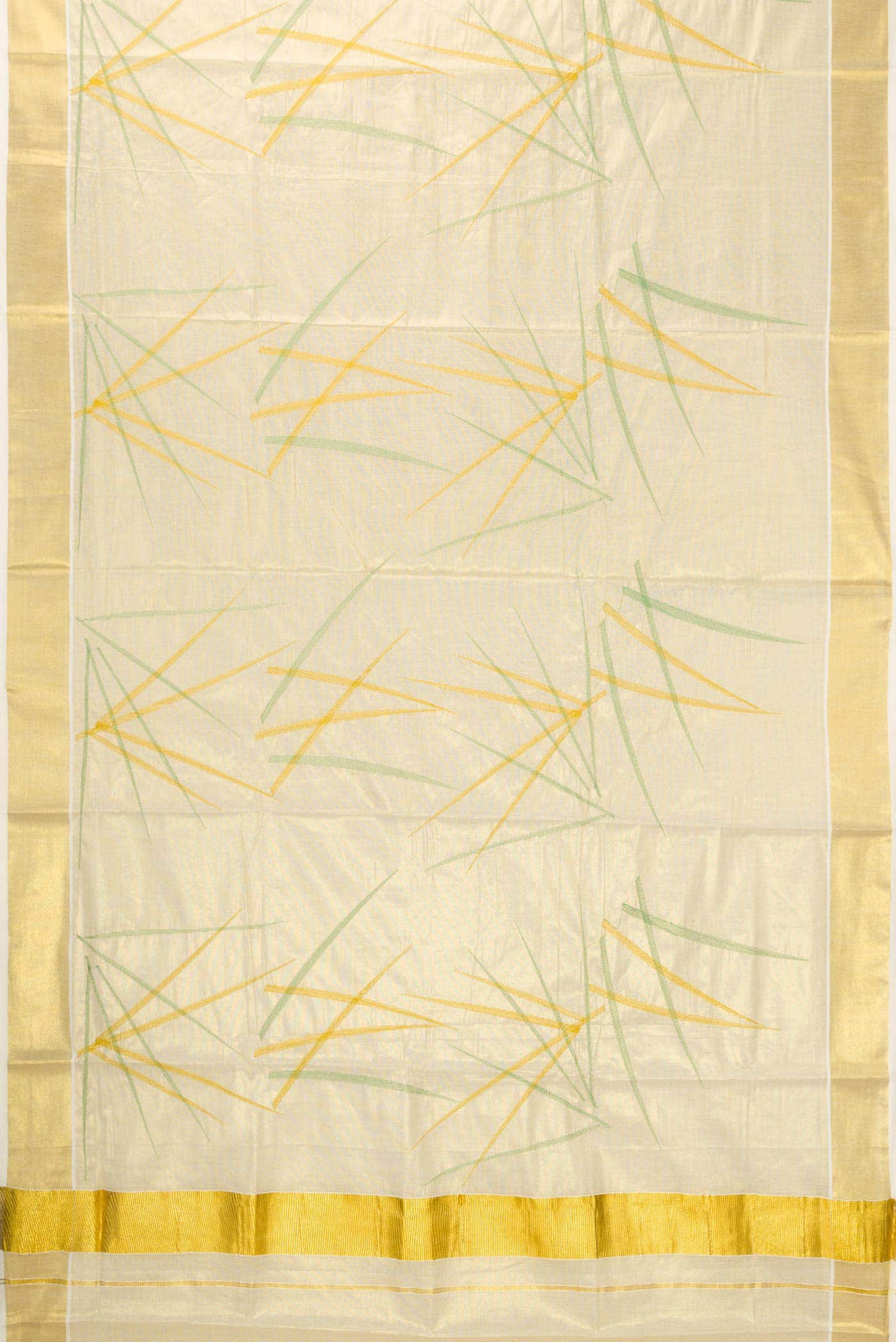 Gold Dual Tone Kerala Cotton Saree