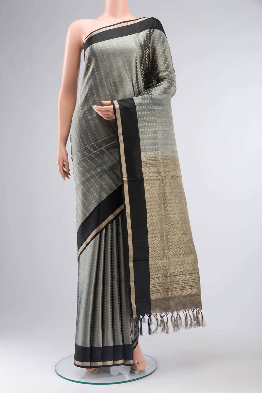 Grey Soft Silk Saree