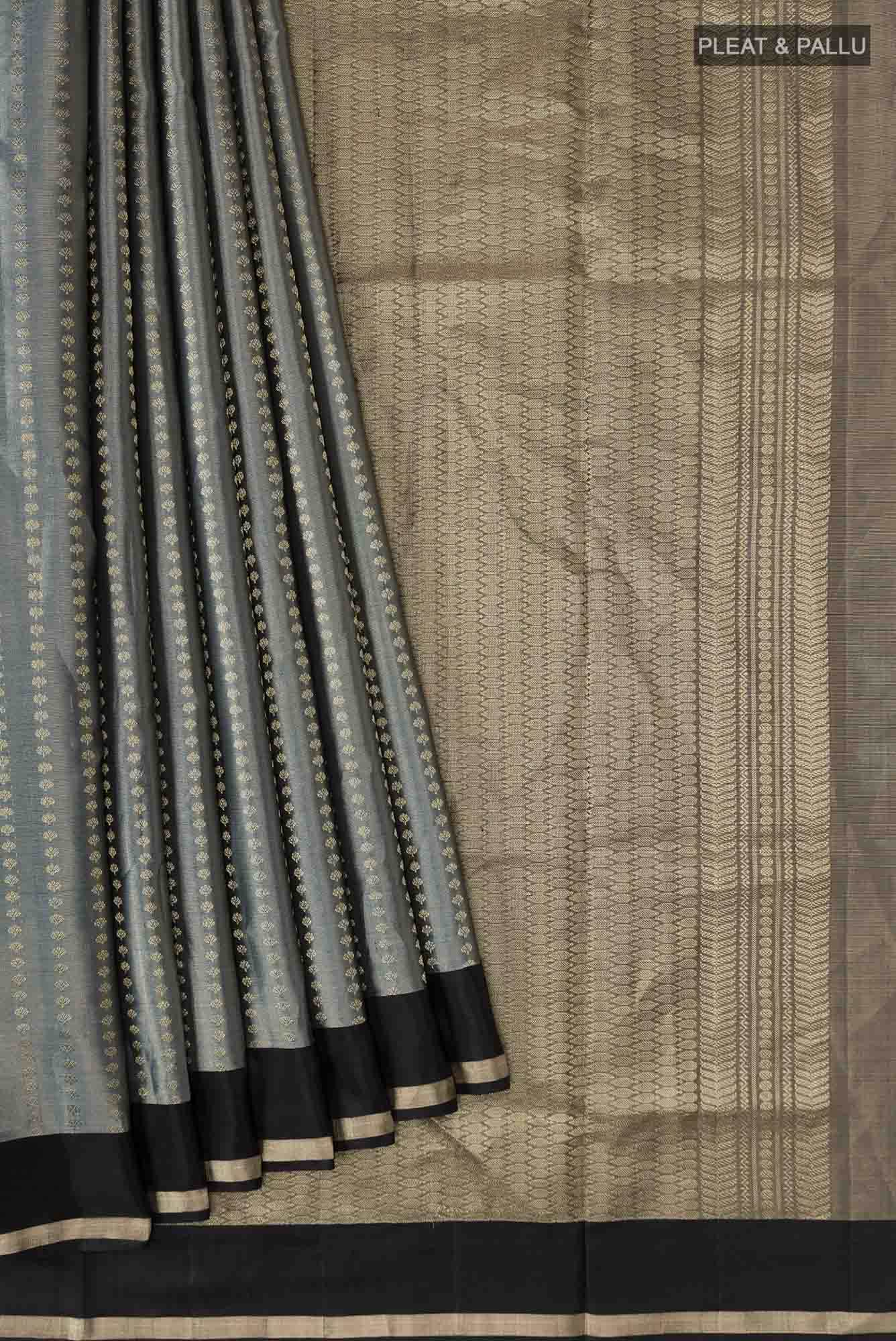Grey Soft Silk Saree