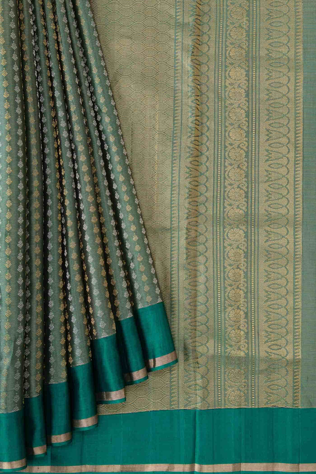 Davys Grey Dual Tone Soft Silk Saree