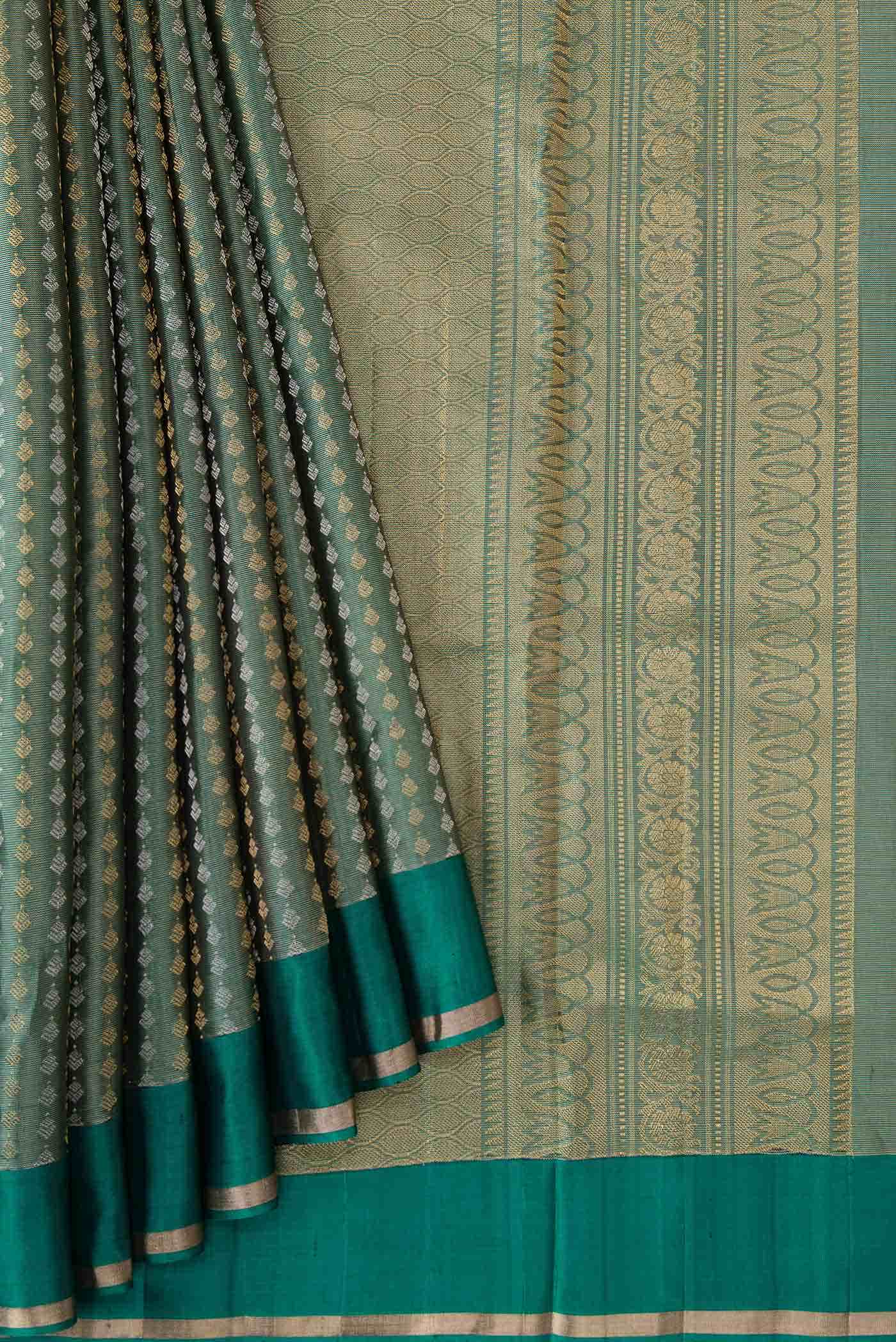 Davys Grey Dual Tone Soft Silk Saree