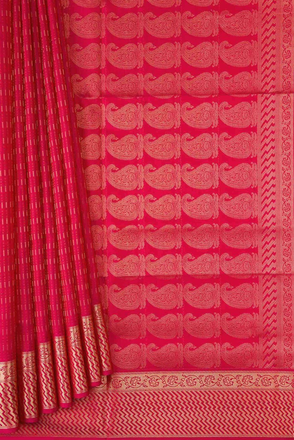 Pink Dual Tone Soft Silk Saree